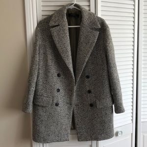 Zara tweed coat jacket XS